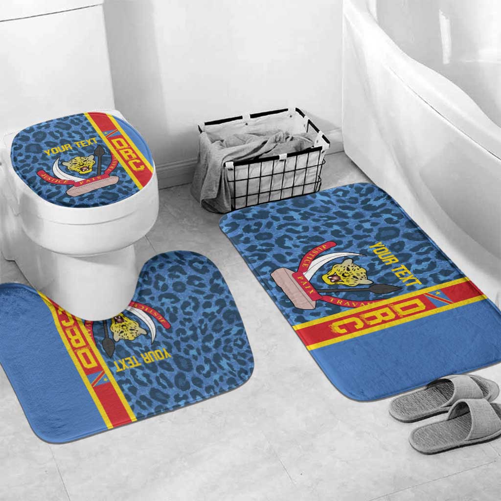DR Congo Basketball Custom Bathroom Set Come On Leopards Skin Pattern