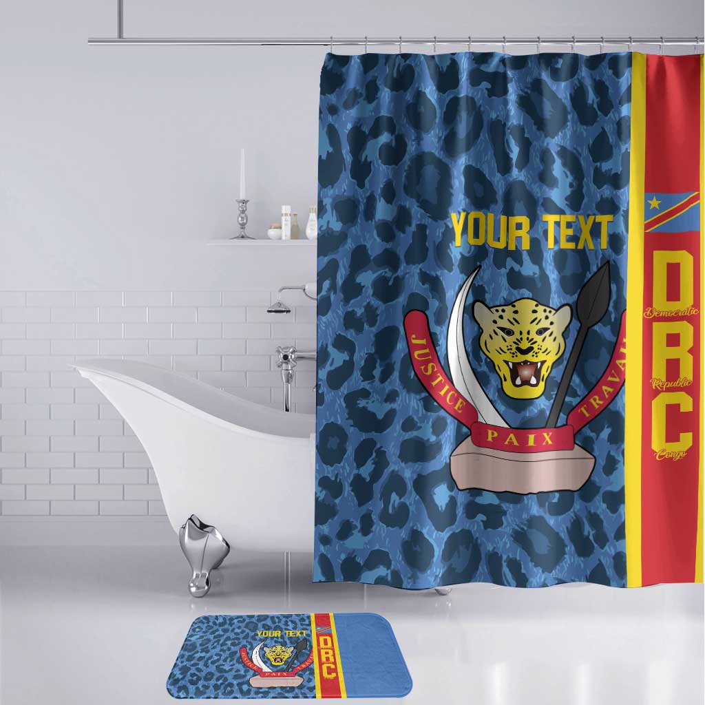 DR Congo Basketball Custom Bathroom Set Come On Leopards Skin Pattern