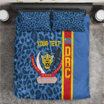 Afro Basketball Custom DR Congo Bedding Set Come On Leopards Skin Pattern - African Pride