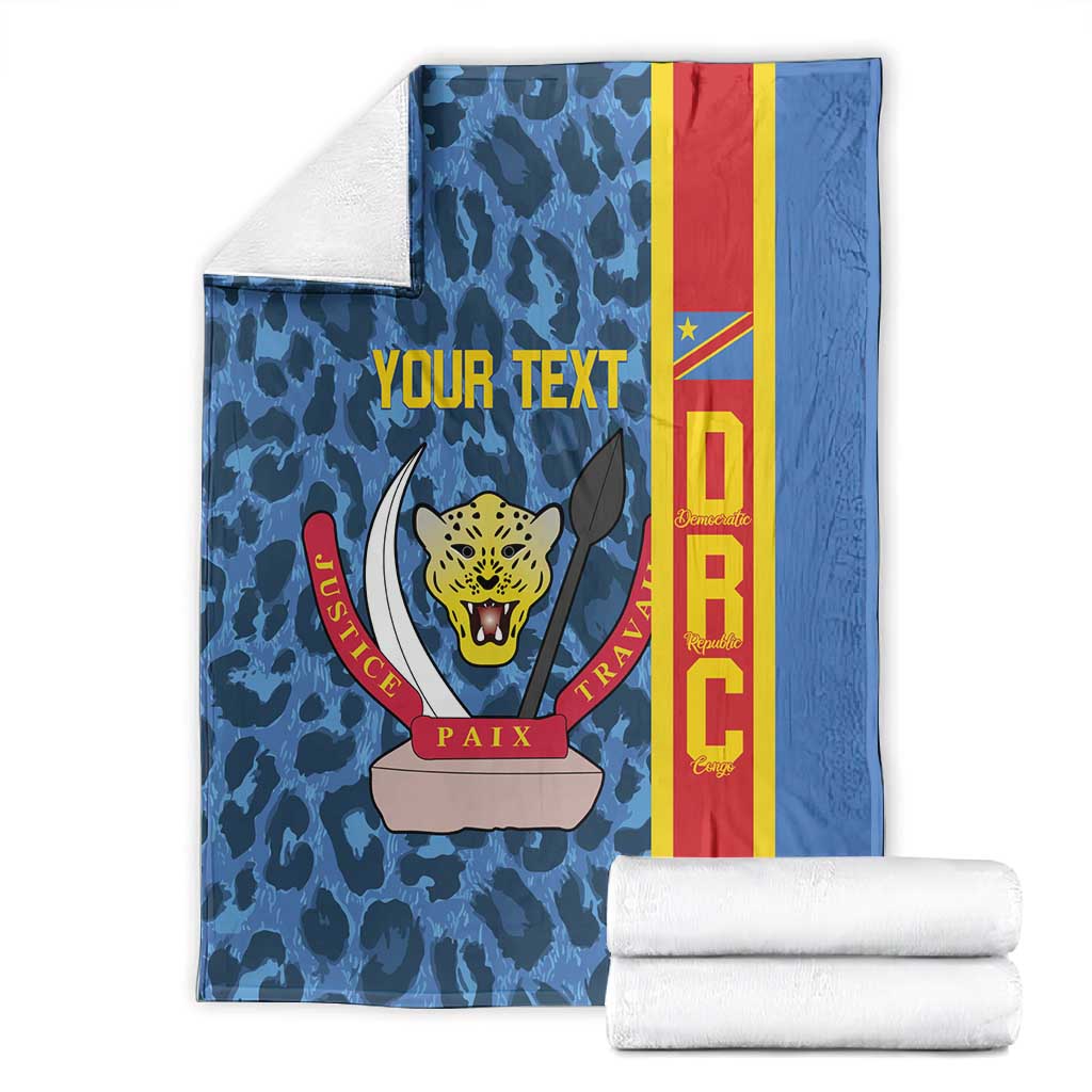 Afro Basketball Custom DR Congo Blanket Come On Leopards Skin Pattern - African Pride
