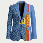 DR Congo Basketball Custom Blazer Come On Leopards Skin Pattern