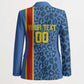 DR Congo Basketball Custom Blazer Come On Leopards Skin Pattern