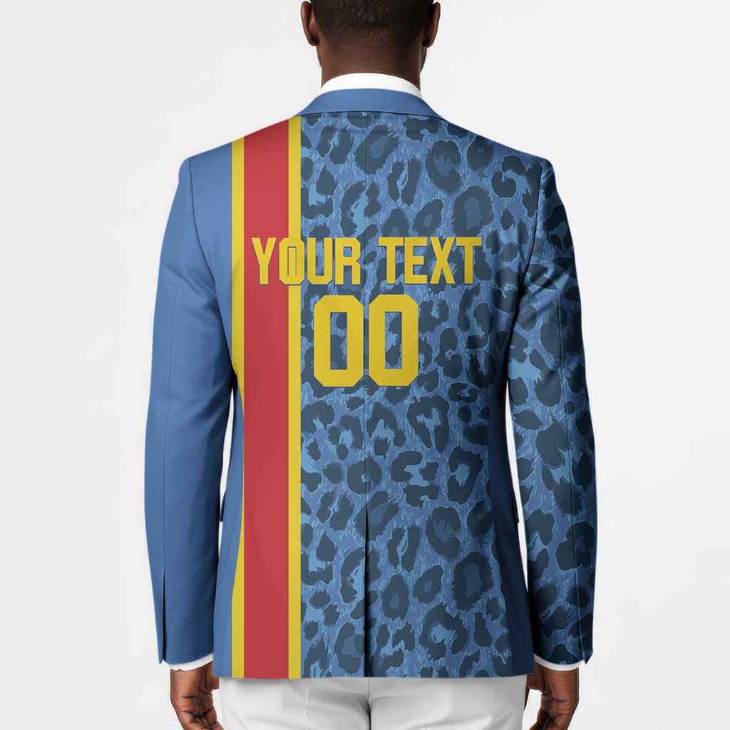 DR Congo Basketball Custom Blazer Come On Leopards Skin Pattern