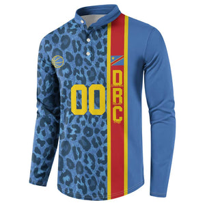 DR Congo Basketball Custom Button Sweatshirt Come On Leopards Skin Pattern