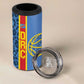 Afro Basketball Custom DR Congo 4 in 1 Can Cooler Tumbler Come On Leopards Skin Pattern - African Pride
