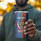 Afro Basketball Custom DR Congo 4 in 1 Can Cooler Tumbler Come On Leopards Skin Pattern - African Pride
