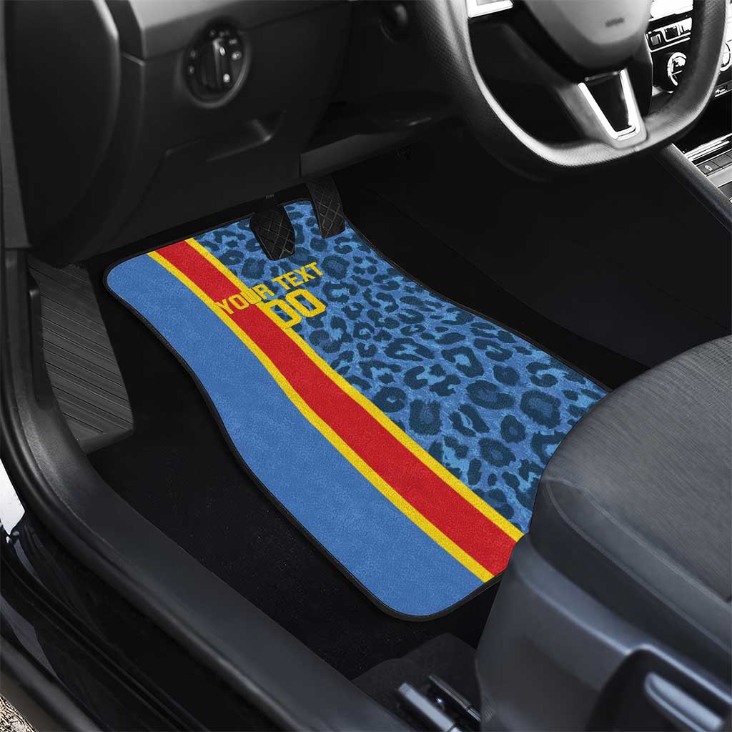 Afro Basketball Custom DR Congo Car Mats Come On Leopards Skin Pattern - African Pride