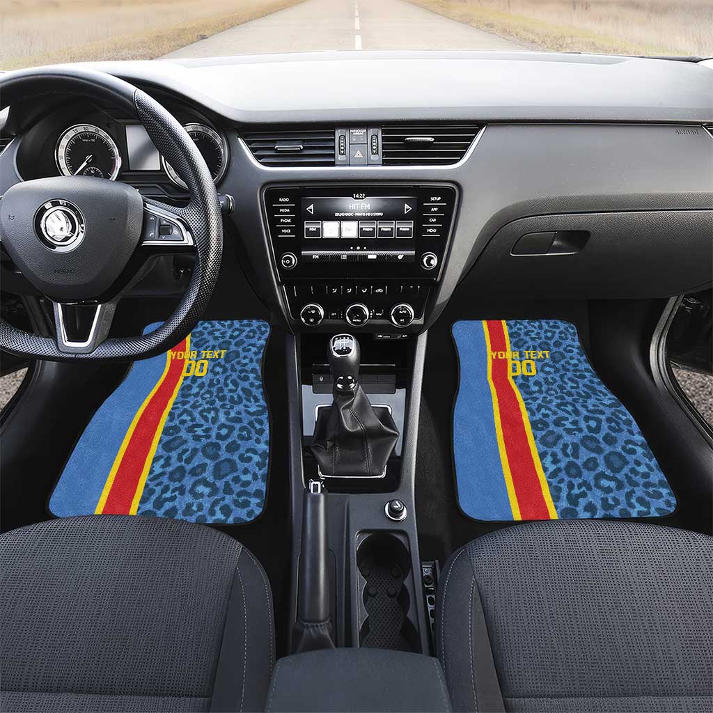 Afro Basketball Custom DR Congo Car Mats Come On Leopards Skin Pattern - African Pride