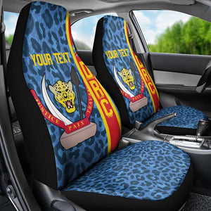 Afro Basketball Custom DR Congo Car Seat Cover Come On Leopards Skin Pattern - African Pride
