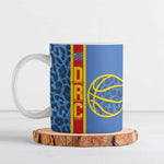 DR Congo Basketball Custom Ceramic Mug Come On Leopards Skin Pattern
