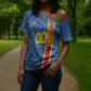 DR Congo Basketball Custom Cross Shoulder Shirt Come On Leopards Skin Pattern