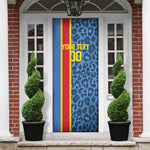DR Congo Basketball Custom Door Cover Come On Leopards Skin Pattern