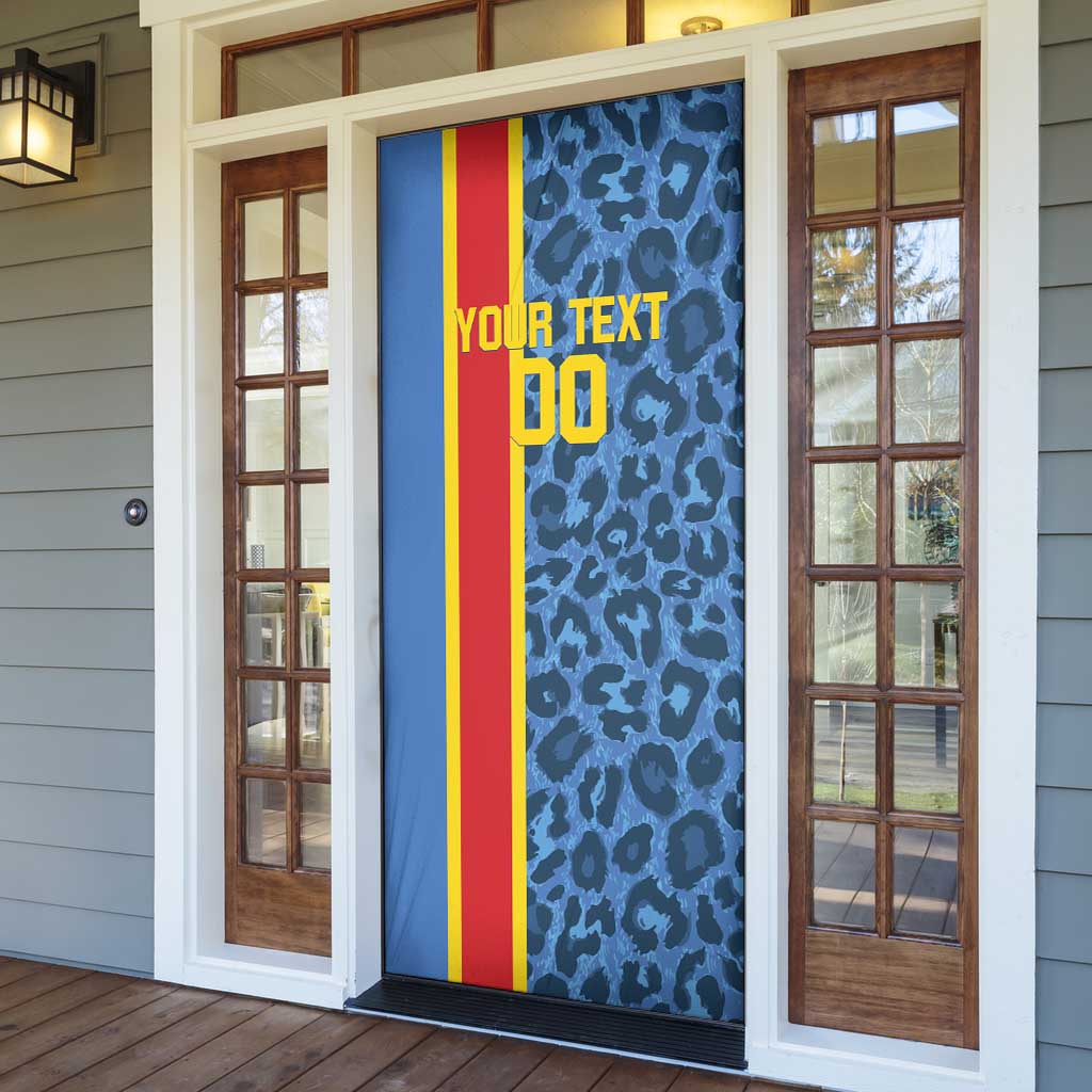 DR Congo Basketball Custom Door Cover Come On Leopards Skin Pattern