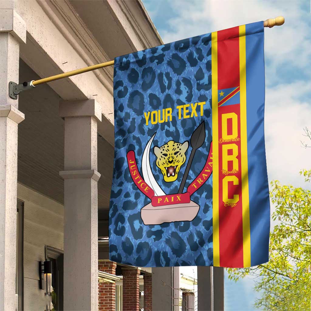 Afro Basketball Custom DR Congo Garden Flag Come On Leopards Skin Pattern - African Pride
