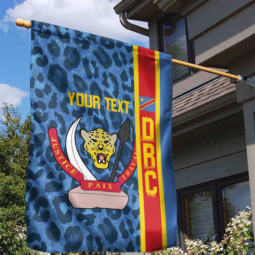 Afro Basketball Custom DR Congo Garden Flag Come On Leopards Skin Pattern - African Pride