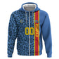 Afro Basketball Custom DR Congo Hoodie Come On Leopards Skin Pattern - African Pride