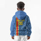 Afro Basketball Custom DR Congo Kid Hoodie Come On Leopards Skin Pattern - African Pride