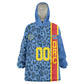 Afro Basketball Custom DR Congo Kid Wearable Blanket Hoodie Come On Leopards Skin Pattern - African Pride