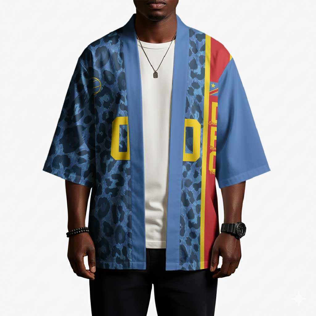 DR Congo Basketball Custom Kimono Come On Leopards Skin Pattern
