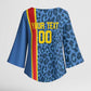 DR Congo Basketball Custom Kimono Sleeve Blouse Come On Leopards Skin Pattern