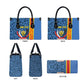DR Congo Basketball Custom Leather Bag Come On Leopards Skin Pattern