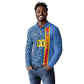 Afro Basketball Custom DR Congo Long Sleeve Polo Shirt Come On Leopards Skin Pattern - African Pride