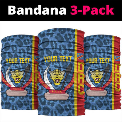 Afro Basketball Custom DR Congo Neck Gaiter Come On Leopards Skin Pattern LT14