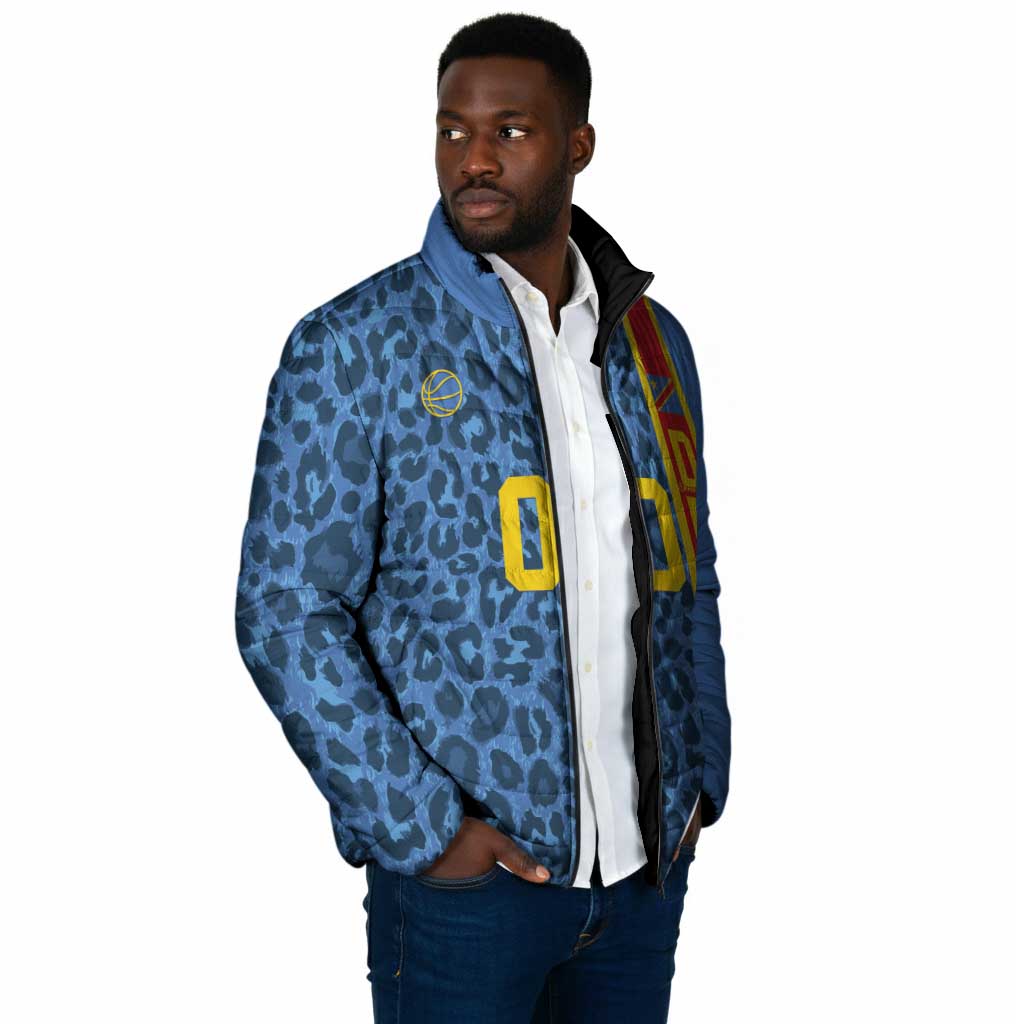 DR Congo Basketball Custom Padded Jacket Come On Leopards Skin Pattern