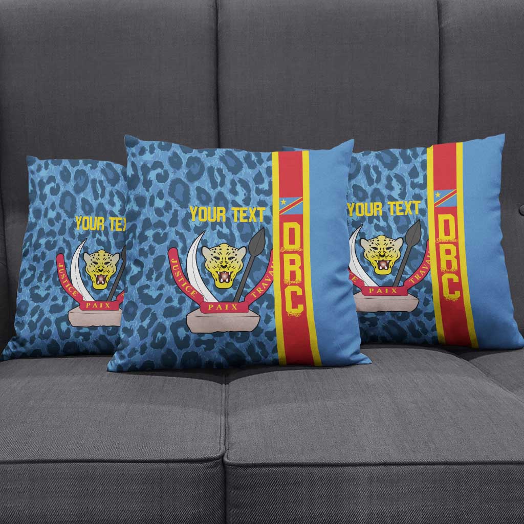 DR Congo Basketball Custom Pillow Cover Come On Leopards Skin Pattern