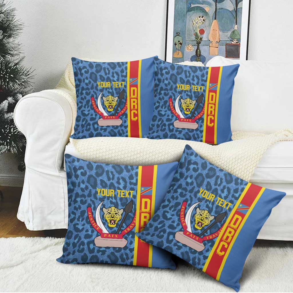 DR Congo Basketball Custom Pillow Cover Come On Leopards Skin Pattern