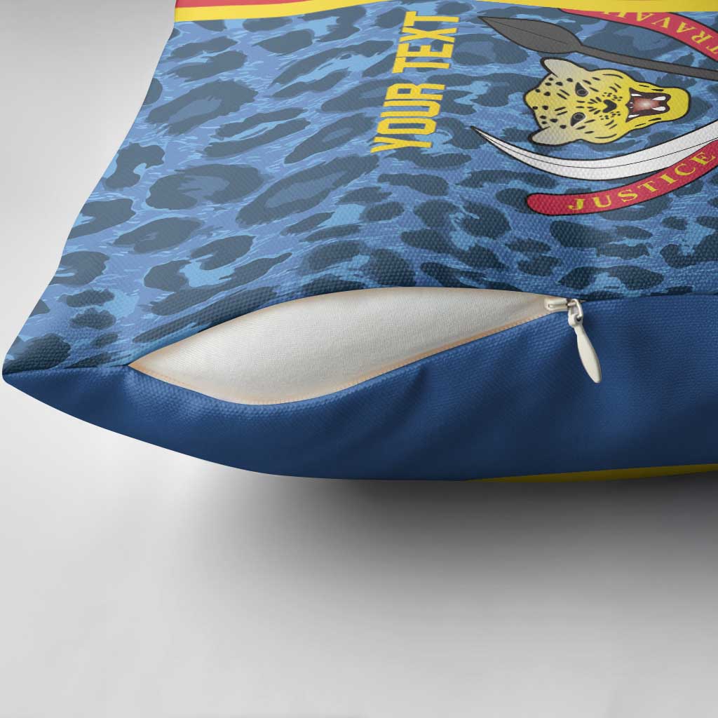DR Congo Basketball Custom Pillow Cover Come On Leopards Skin Pattern