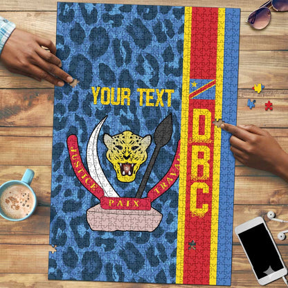 DR Congo Basketball Custom Puzzle Come On Leopards Skin Pattern