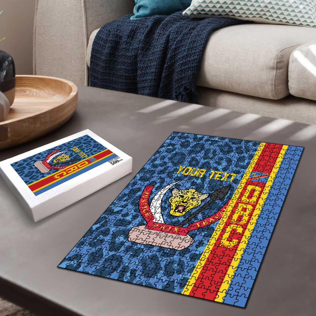 DR Congo Basketball Custom Puzzle Come On Leopards Skin Pattern