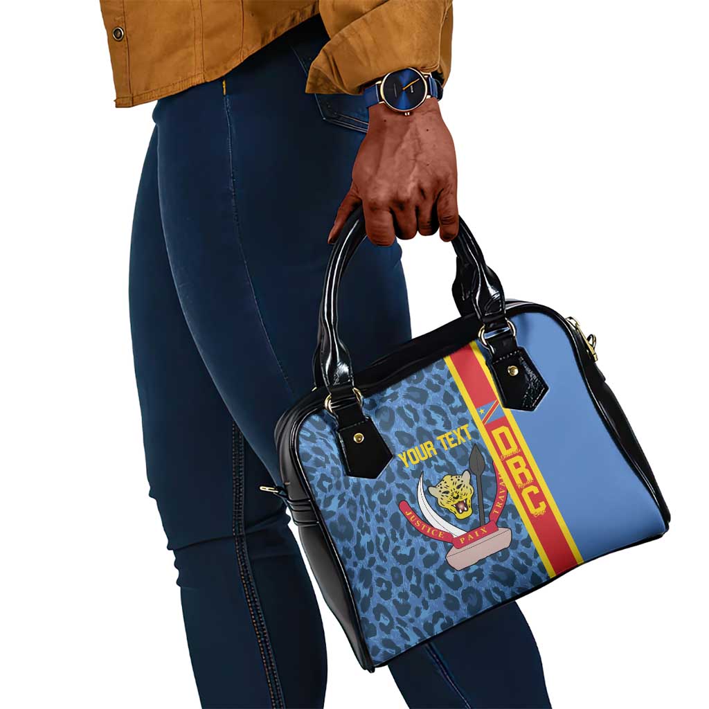 Afro Basketball Custom DR Congo Shoulder Handbag Come On Leopards Skin Pattern - African Pride