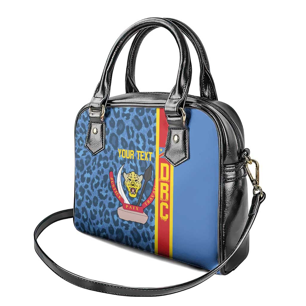 Afro Basketball Custom DR Congo Shoulder Handbag Come On Leopards Skin Pattern - African Pride