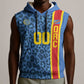 Afro Basketball Custom DR Congo Sleeveless Hoodie Come On Leopards Skin Pattern - African Pride