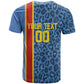 Afro Basketball Custom DR Congo T shirt Come On Leopards Skin Pattern - African Pride