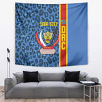 Afro Basketball Custom DR Congo Tapestry Come On Leopards Skin Pattern - African Pride