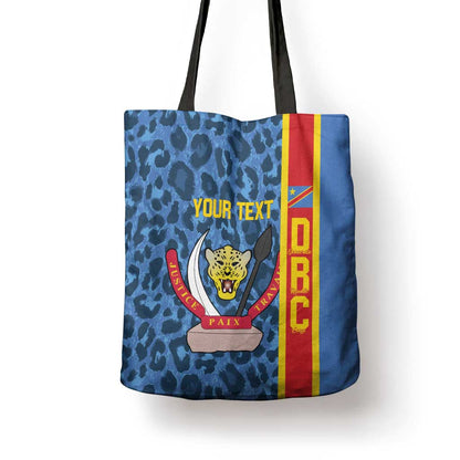 DR Congo Basketball Custom Tote Bag Come On Leopards Skin Pattern