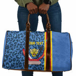 DR Congo Basketball Custom Travel Bag Come On Leopards Skin Pattern