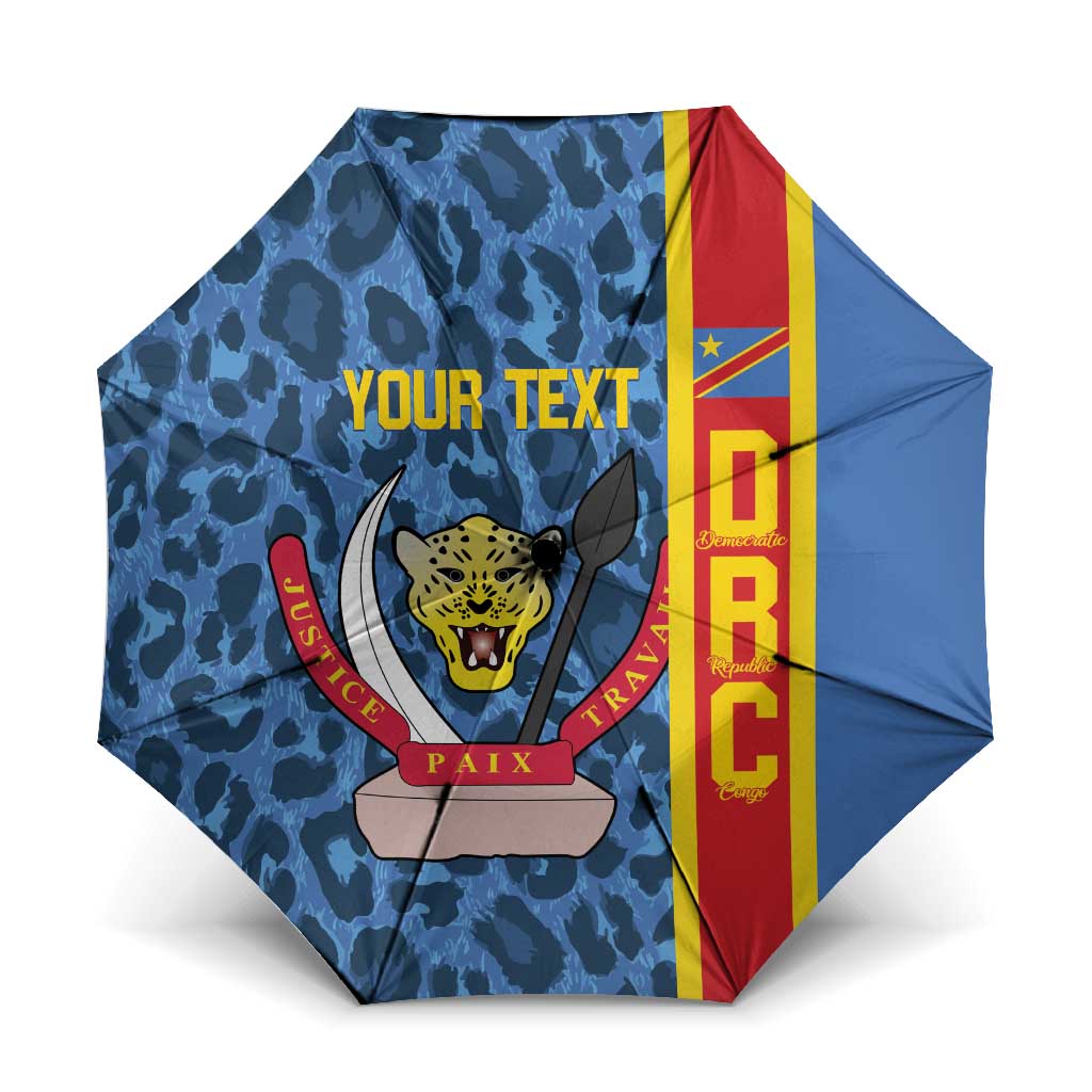 DR Congo Basketball Custom Umbrella Come On Leopards Skin Pattern