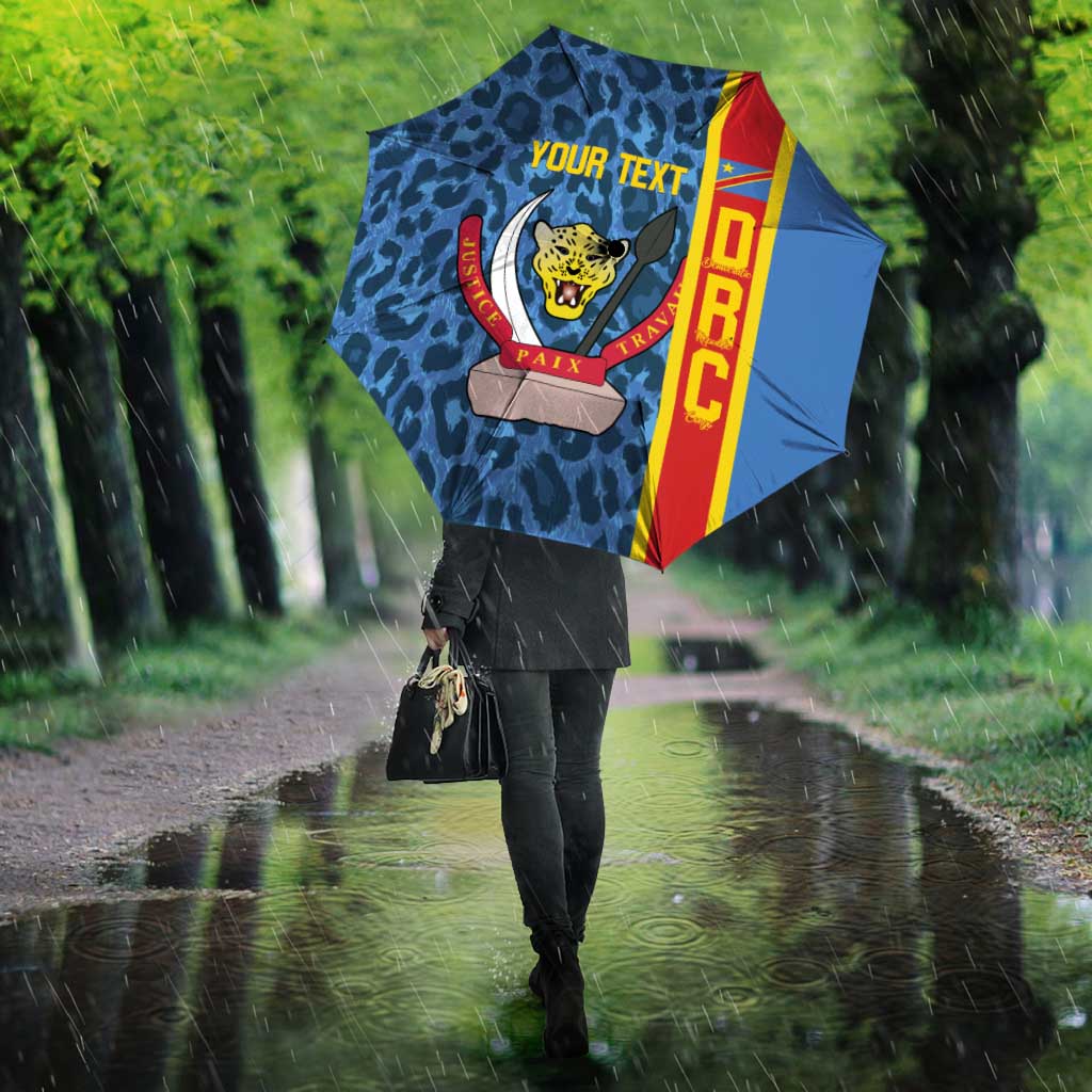 DR Congo Basketball Custom Umbrella Come On Leopards Skin Pattern
