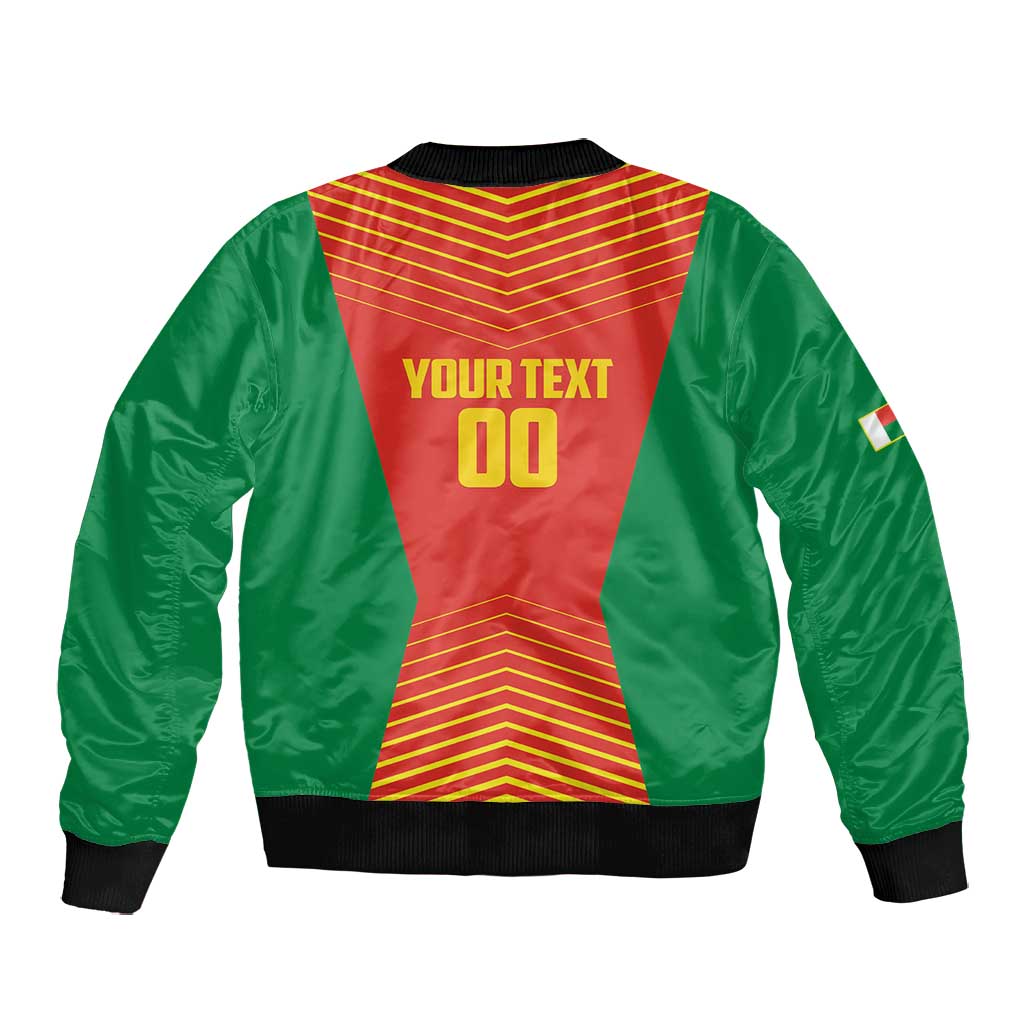 Afro Basketball Custom Madagascar Bomber Jacket Come On Angel Manzano - African Pride