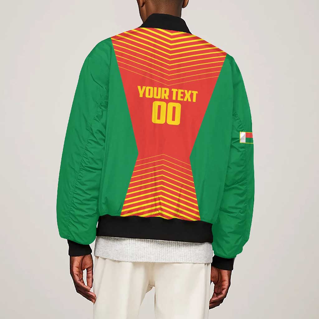 Afro Basketball Custom Madagascar Bomber Jacket Come On Angel Manzano - African Pride