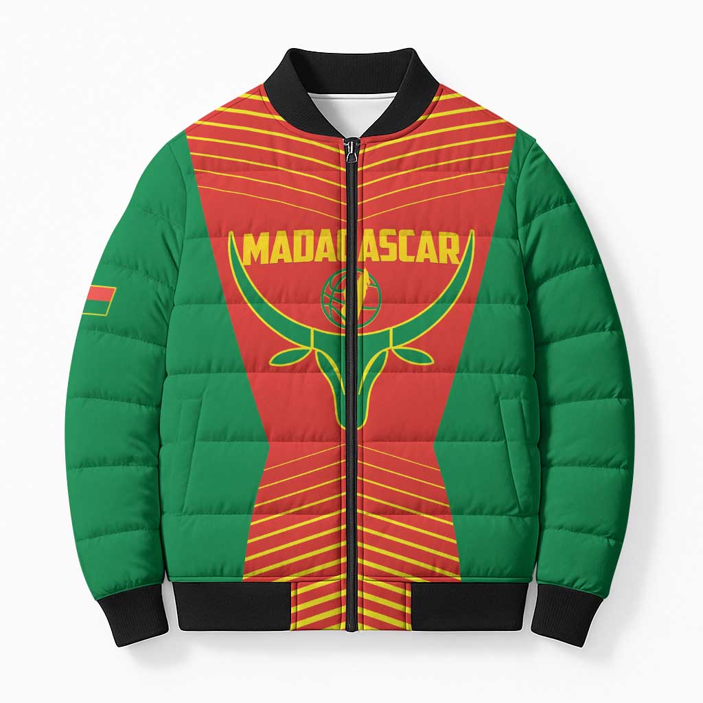 Madagascar Basketball Custom Bomber Puffer Jacket Come On Angel Manzano