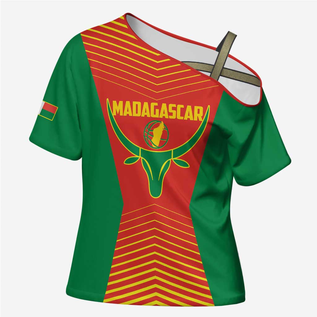 Madagascar Basketball Custom Cross Shoulder Shirt Come On Angel Manzano