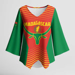 Madagascar Basketball Custom Kimono Sleeve Blouse Come On Angel Manzano