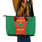 Afro Basketball Custom Madagascar Leather Tote Bag Come On Angel Manzano - African Pride