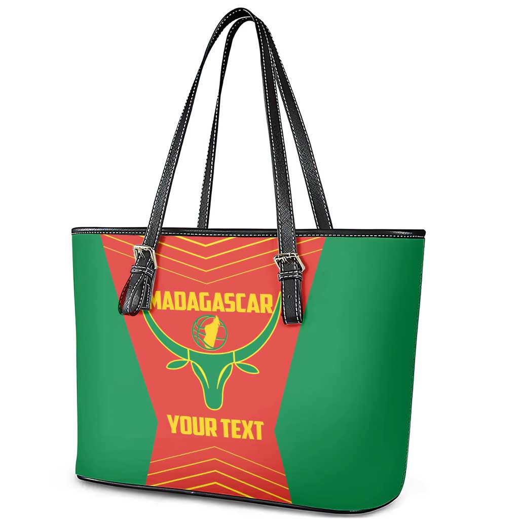 Afro Basketball Custom Madagascar Leather Tote Bag Come On Angel Manzano - African Pride