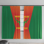 Afro Basketball Custom Madagascar Window Curtain Come On Angel Manzano - African Pride